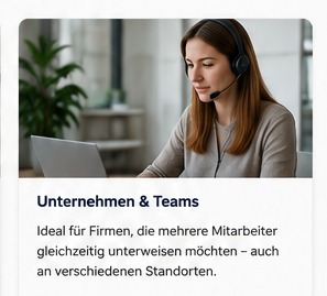 Mitarbeiter bei einer Online-Unterweisung